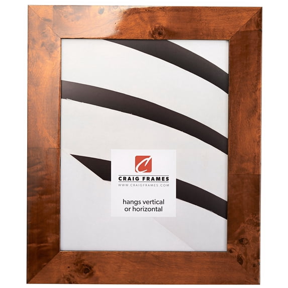 Craig Frames Innovations, 10x12 inch Picture Frame, Honey Brown Burl