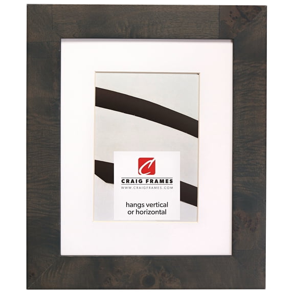 Craig Frames Innovations, 16x20 inch Grey Burl Picture Frame Matted for a 11x14 Photo