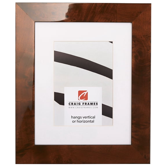 Craig Frames Innovations, 24x30 inch Walnut Brown Burl Picture Frame Matted for a 20x26 Photo