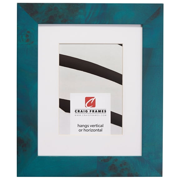 Craig Frames Innovations, 24x36 inch Turquoise Burl Picture Frame Matted for a 20x30 Photo