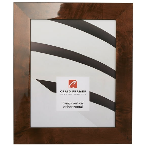 Craig Frames Innovations, 8x10 inch Picture Frame, Walnut Brown Burl