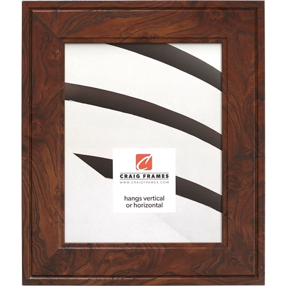 Craig Frames Inspirations, 14x22 inch Picture Frame, Brown Burl