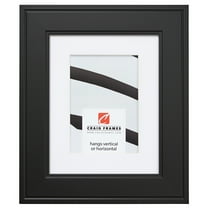 Craig Frames Inspirations, 18x24 inch Gallery Black Picture Frame Matted for a 12x18 Photo
