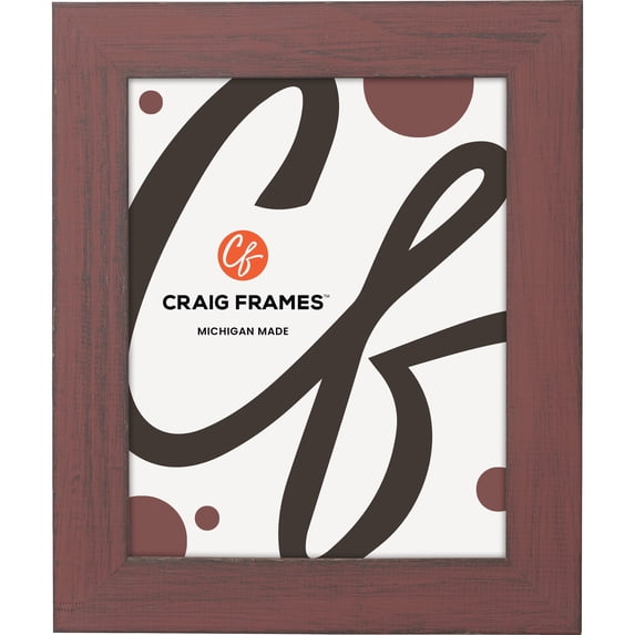 Craig Frames Jasper, 11x14 inch Picture Frame, Country Alabama Red