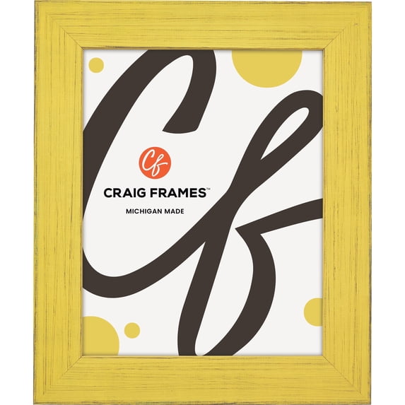 Craig Frames Jasper, 11x14 inch Picture Frame, Country Southern Yellow