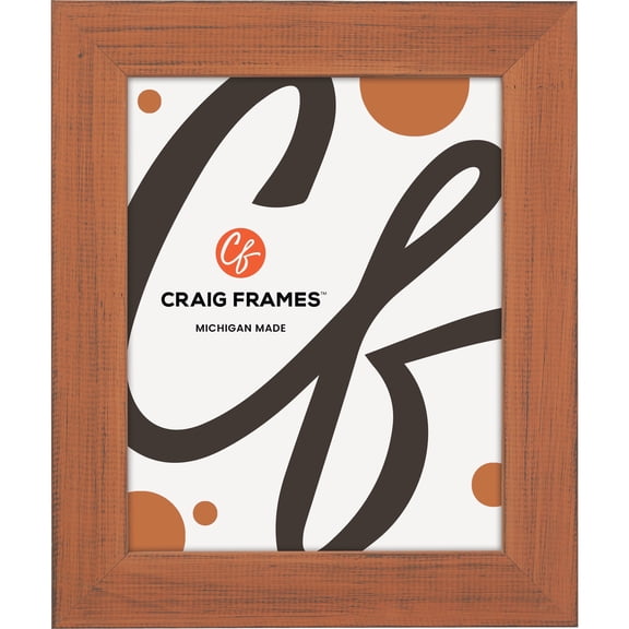 Craig Frames Jasper, 12x12 inch Picture Frame, Country Bourbon Orange