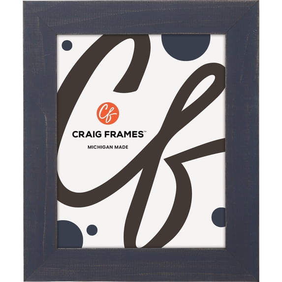 Craig Frames Jasper, 14x16 inch Picture Frame, Country Weathered Blue