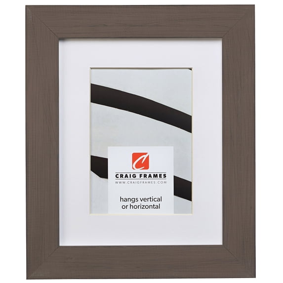 Craig Frames Jasper, 14x18 inch Country Whiskey Brown Picture Frame Matted for a 10x13 Photo