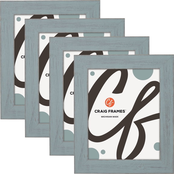 Craig Frames Jasper, 14x18 inch Picture Frame, Country Dixie Grey, Set of 4