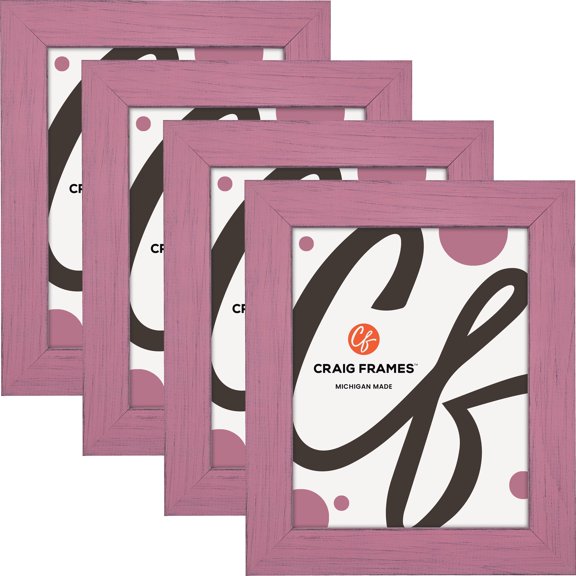 Craig Frames Jasper, 14x26 inch Picture Frame, Country Petticoat Pink, Set of 4