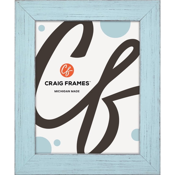Craig Frames Jasper, 16x19 inch Picture Frame, Country Sky Blue