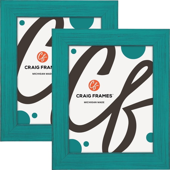 Craig Frames Jasper, 18x26 inch Picture Frame, Country French Teal, Set of 2