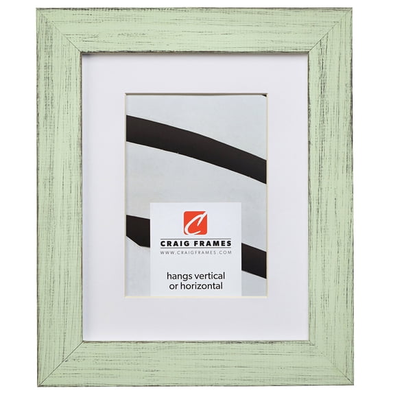 Craig Frames Jasper, 18x36 inch Country Mint Julep Picture Frame Matted for a 14x32 Photo