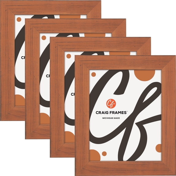Craig Frames Jasper, 23x28 inch Picture Frame, Country Bourbon Orange, Set of 4