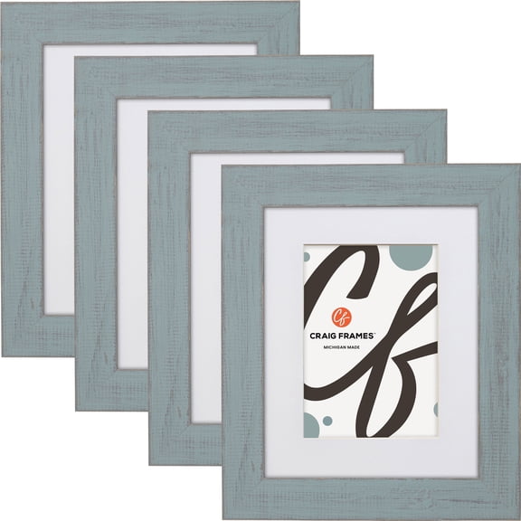 Craig Frames Jasper, 24x30 inch Country Dixie Grey Picture Frame Matted for na 20x26 Photo, Set of 4
