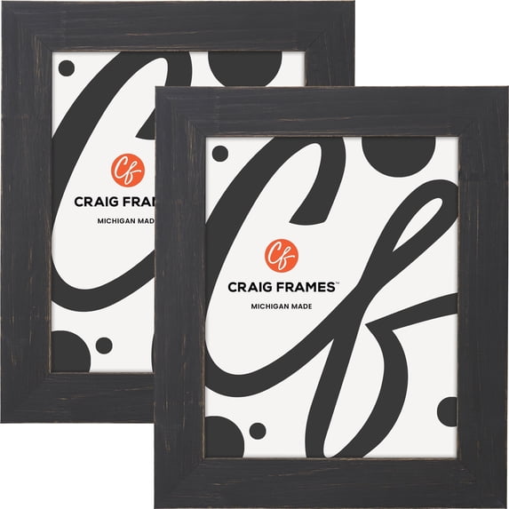 Craig Frames Jasper, 26x30 inch Picture Frame, Country Charcoal Black, Set of 2