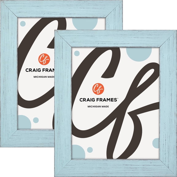 Craig Frames Jasper, 26x30 inch Picture Frame, Country Sky Blue, Set of 2