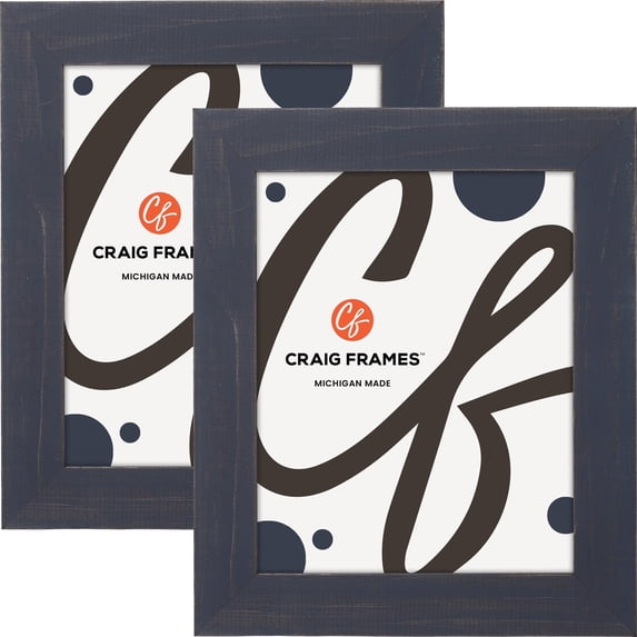 Craig Frames Jasper, 27x33 inch Picture Frame, Country Weathered Blue, Set of 2