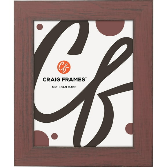 Craig Frames Jasper, 4x10 inch Picture Frame, Country Alabama Red