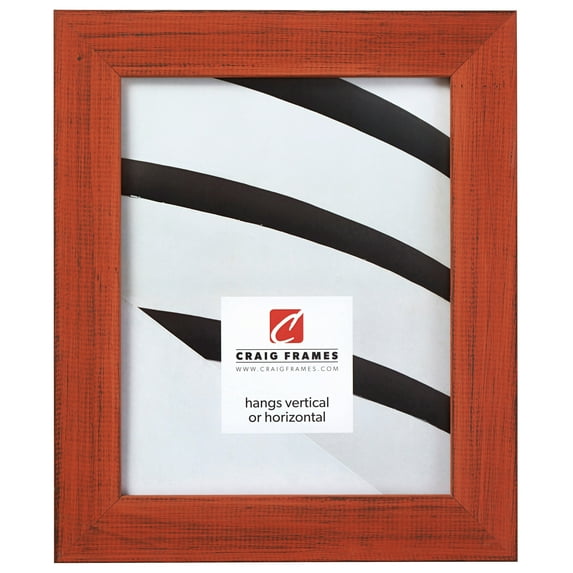 Craig Frames Jasper, 6x9 inch Picture Frame, Country Bourbon Orange
