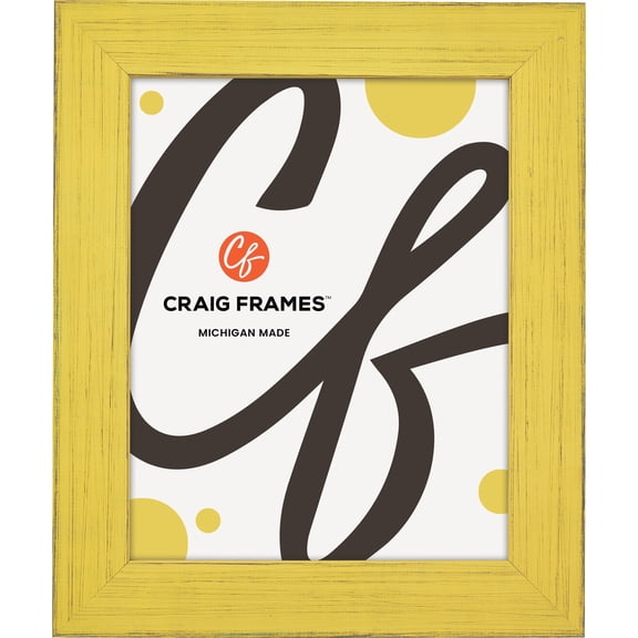Craig Frames Jasper, 8x12 inch Picture Frame, Country Southern Yellow