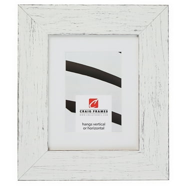 Craig Frames Jasper Wide, 10x12 inch Country Marshmallow White Picture Frame Matted for an 8x10 Photo