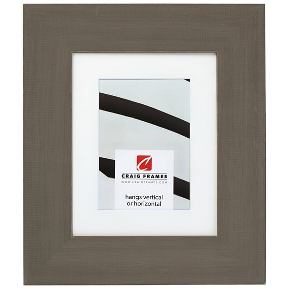 Craig Frames Jasper Wide, 12x36 inch Country Whiskey Brown Picture Frame Matted for an 8x32 Photo