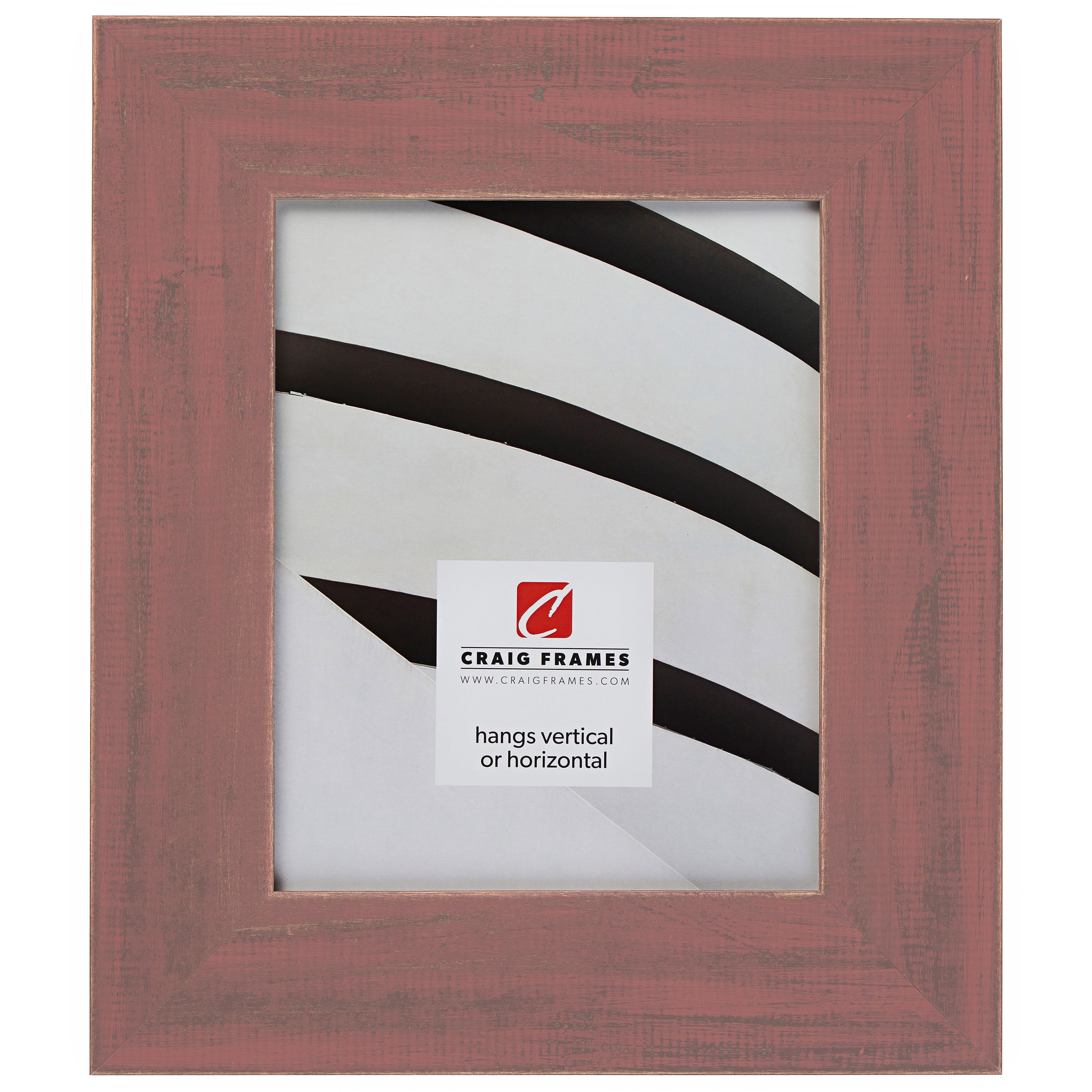 Craig Frames Jasper Wide, 18x24 inch Picture Frame, Country Weathered Red