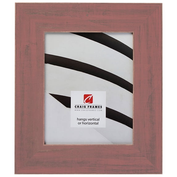 Craig Frames Jasper Wide, 19x25 inch Picture Frame, Country Weathered Red