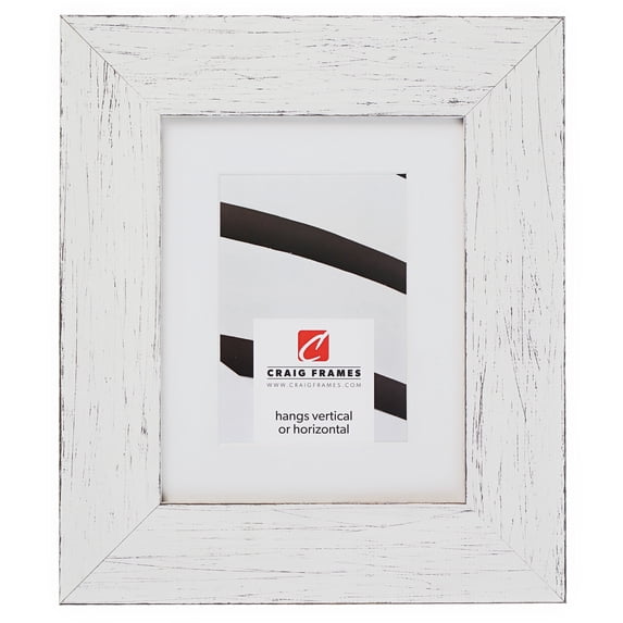 Craig Frames Jasper Wide, 22x28 inch Country Marshmallow White Picture Frame Matted for an 18x24 Photo