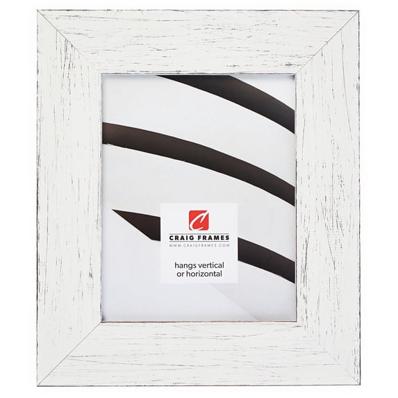 Craig Frames Jasper Wide, 22x28 inch Picture Frame, Country Marshmallow White