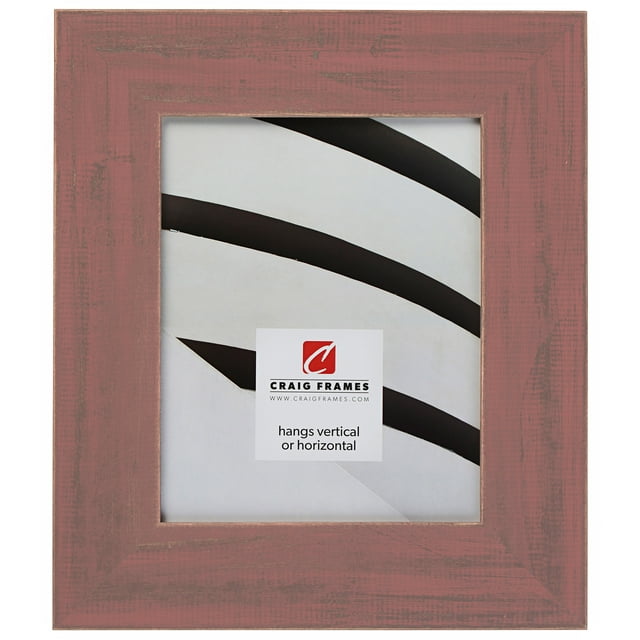 Craig Frames Jasper Wide, 24x24 inch Picture Frame, Country Weathered Red