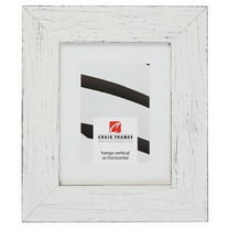 Craig Frames Jasper Wide, 5x7 inch Country Marshmallow White Picture Frame Matted for a 4x6 Photo