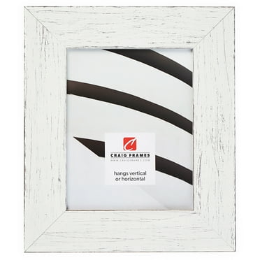 Craig Frames Jasper Wide, 8x10 inch Picture Frame, Country Marshmallow White