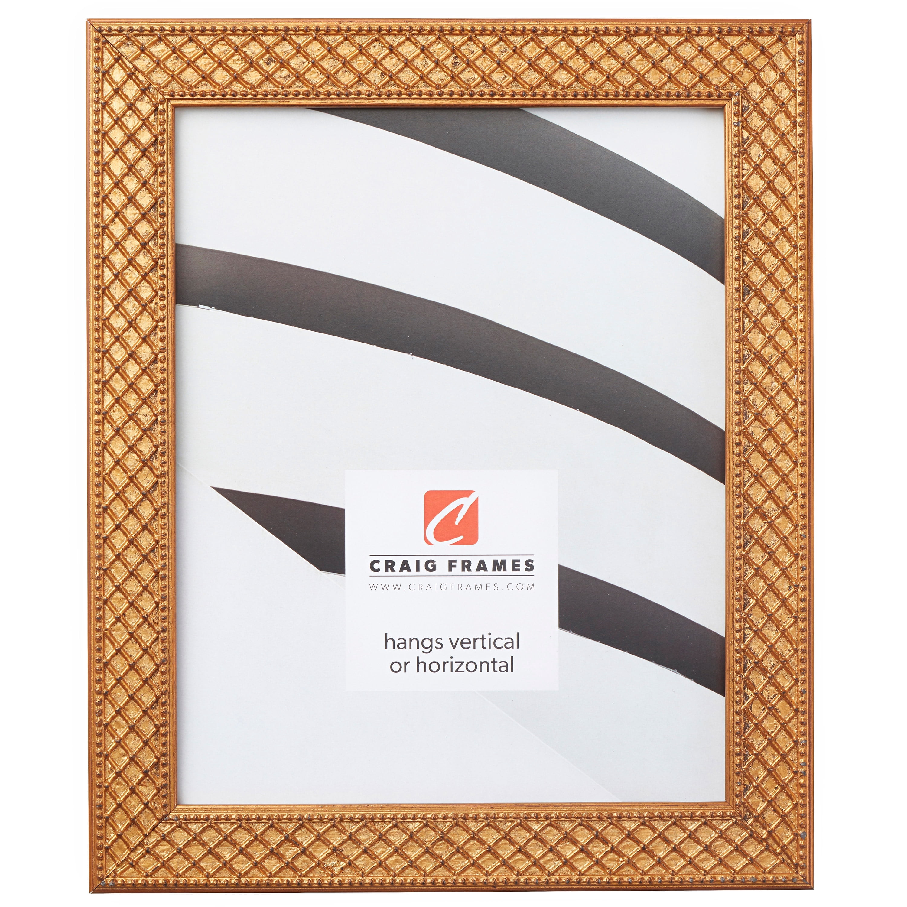 Craig Frames Lenox, 18x24 inch Picture Frame, Antique Gold Solid Wood