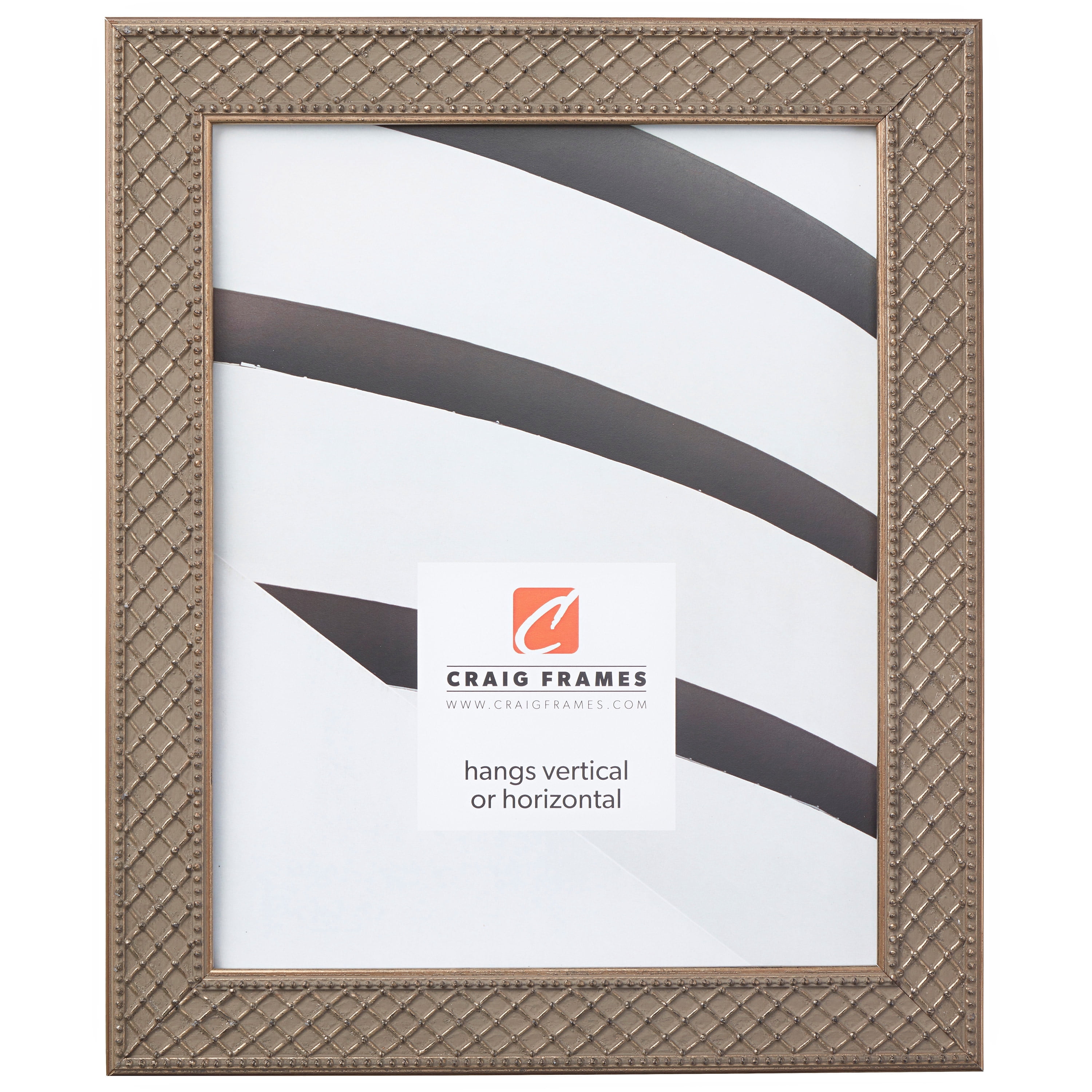 Craig Frames Lenox, 18x24 inch Picture Frame, Antique Silver Solid Wood