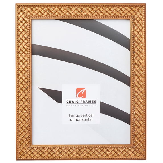 Craig Frames Lenox, 20x30 inch Picture Frame, Antique Gold Solid Wood