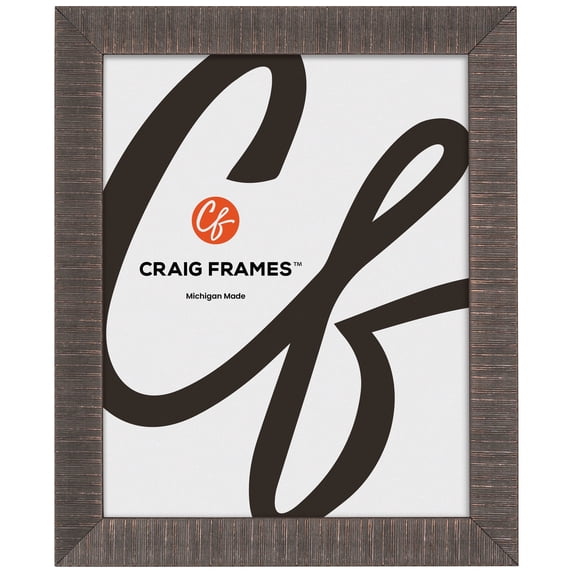 Craig Frames Linear, 11x16 Picture Frame, Aged Bronze