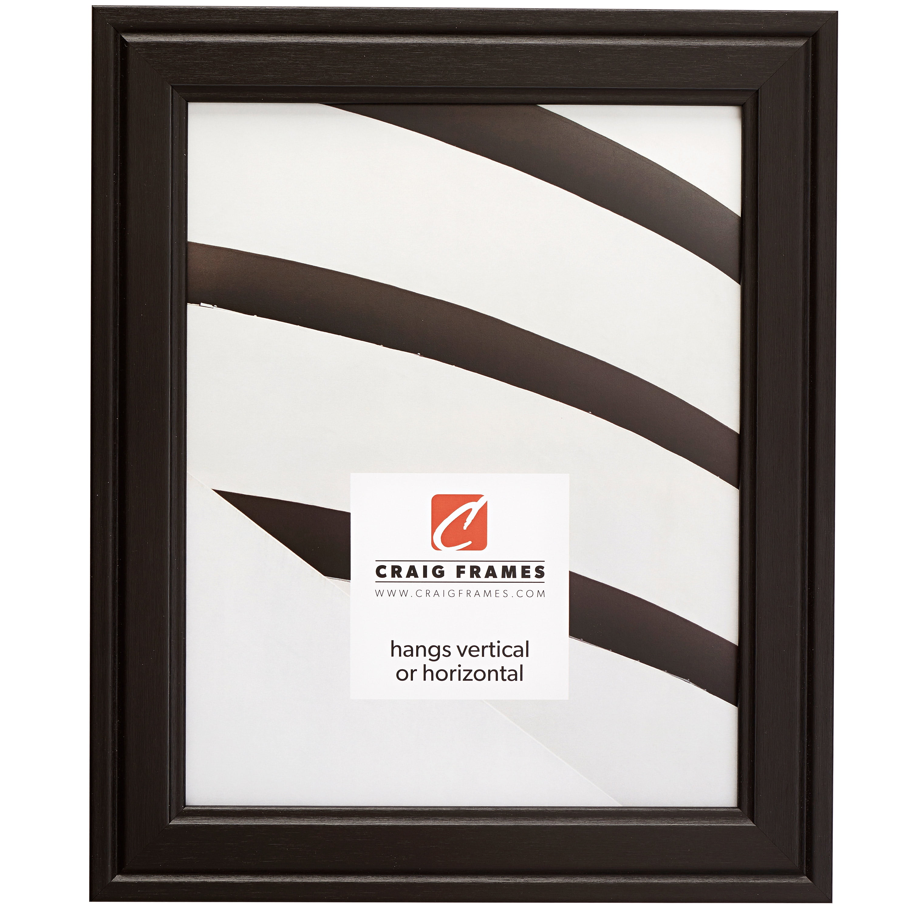 Craig Frames Manhattan 125, 16x22 inch Picture Frame, Black Steel