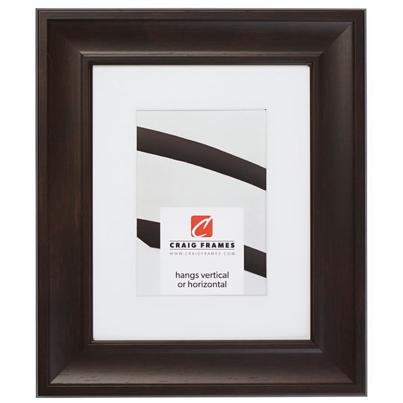 Craig Frames Martin, 20x24 inch Dark Walnut Brown Picture Frame Matted for a 16x20 Photo