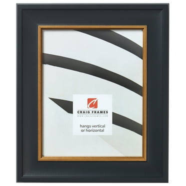 Craig Frames Martin, 8x10 inch Picture Frame, Black Velvet and Gold
