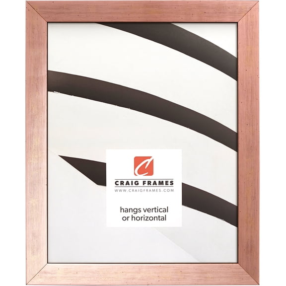 Craig Frames Milano, 11x17 inch Picture Frame, Rose Gold
