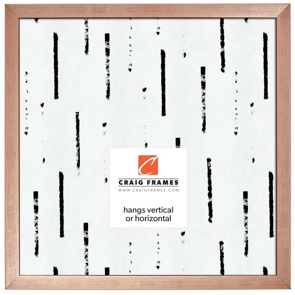 Craig Frames Milano, 12x12 inch Picture Frame, Rose Gold