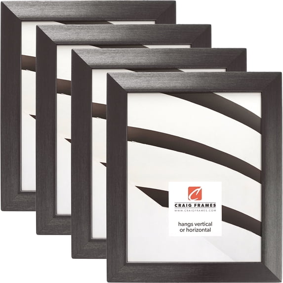 Craig Frames Modern Aesthetics 125, 10x12 inch Picture Frame, Charcoal, Set of 4