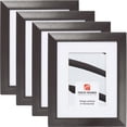 thumbnail image 1 of Craig Frames Modern Aesthetics 125, 10x13 inch Picture Frame Matted for a 7x10 Photo, Charcoal, Set of 4, 1 of 5