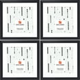thumbnail image 1 of Craig Frames Modern Aesthetics 125, 12x12 inch Picture Frame Matted for a 9x9 Photo, Black, Set of 4, 1 of 5