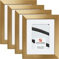 thumbnail image 1 of Craig Frames Modern Aesthetics 125, 16x24 inch Picture Frame Matted for a 12x18 Photo, Gold, Set of 4, 1 of 5