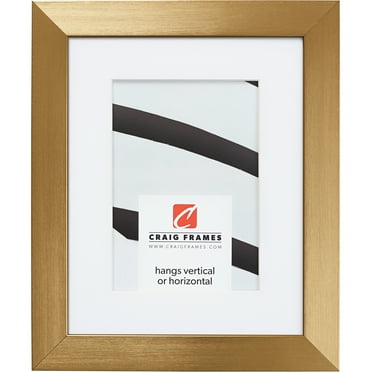 Craig Frames Modern Aesthetics 125, 20x24 inch Picture Frame Matted for a 16x20 Photo, Gold