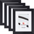 thumbnail image 1 of Craig Frames Modern Aesthetics 125, 24x32 inch Picture Frame Matted for a 20x28 Photo, Black, Set of 4, 1 of 5