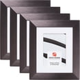 thumbnail image 1 of Craig Frames Modern Aesthetics 150, 10x13 inch Picture Frame Matted for a 7x10 Photo, Charcoal, Set of 4, 1 of 5